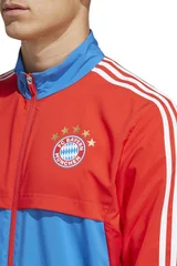 Pánská červeno-modrá mikina FC Bayern Pre Adidas