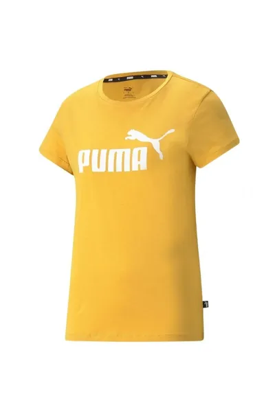 Žluté dámské tričko Puma s logem na hrudi