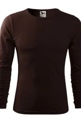 Pánské hnědé tričko s dlouhým rukávem Fit-T LS Malfini