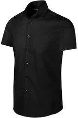 Černá pánská slim fit košile s krátkým rukávem Malfini