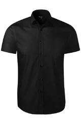 Černá pánská slim fit košile s krátkým rukávem Malfini
