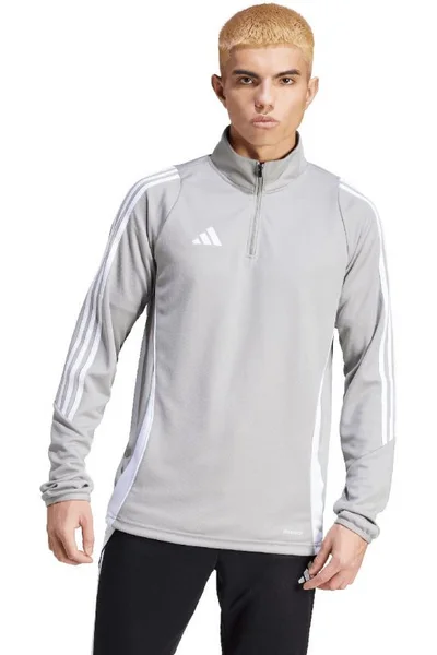 Světle šedá pánská tréninková mikina Adidas