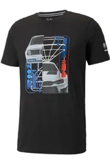 Černé triko s potiskem BMW Motorsport Graphic Tee Puma