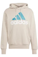 Pánská béová mikina Adidas Essentials French Terry Big Logo Hoodie