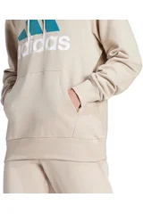 Pánská béová mikina Adidas Essentials French Terry Big Logo Hoodie