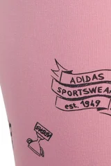 Dětské růžové legíny Adidas JG Bluv Q3 Tight