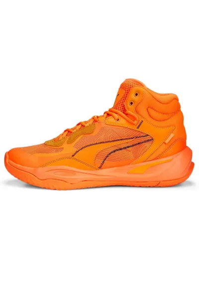 Pánské oranžové boty Playmaker Pro Mid Laser Puma