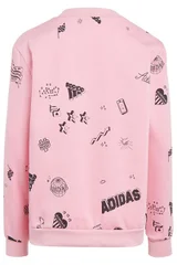 Dětská růžová mikina Adidas Bluv Q3 Sweat