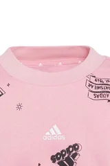 Dětská růžová mikina Adidas Bluv Q3 Sweat