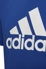 Dětské modré tréninkové tričko s krátkým rukávem Adidas