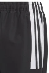 Černé dětské sportovní kalhoty Adidas s bílými prvky