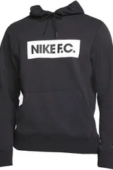 Černá pánská mikina Nike F.C. s bílým nápisem