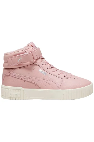Zimní dětské boty Puma s ekokůží a vysokým límcem