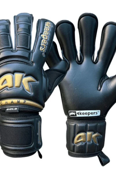 Zlaté černé brankářské rukavice 4Keepers VI RF2