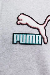 Světle šedá pánská hoodie mikina s logem Puma