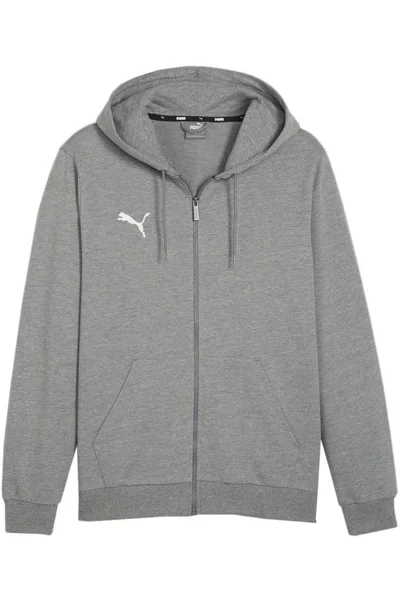 Pánská šedá mikina Puma Team Goal Casuals Mikina s kapucí