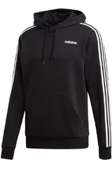 Černá mikina s kapucí a pruhy ADIDAS