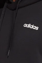 Černá mikina s kapucí a pruhy ADIDAS