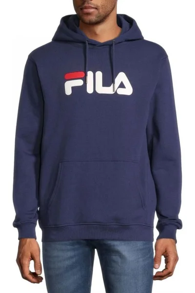 Tmavě modrá pánská mikina Fila s kapucí