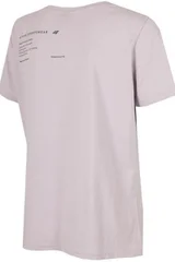 Dámské světle fialové bavlněné tričko  4F