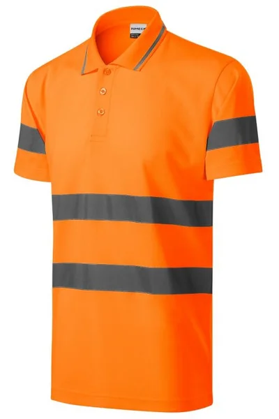 Fluorescenční oranžová pánské polo triko Rimeck