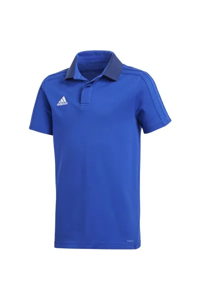 Dětské modré fotbalové polo tričko Condivo 18 Cotton Polo Adidas