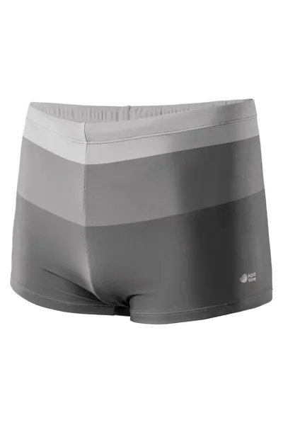 Pánské šedé plavkové boxerky Stripe  Aquawave