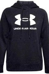 Dámská černá mikina s bílým logem Rival Fleece Logo  Under Armour