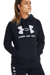 Dámská černá mikina s bílým logem Rival Fleece Logo  Under Armour