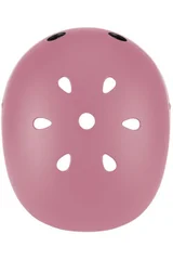 Růžová dětská cyklistická helma Globber LED