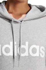 Světle šedá bavlněná dámská volnočasová mikina Adidas