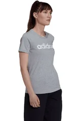Dámské šedé tričko Adidas Loungwear Essentials Slim Logo T-Shirt