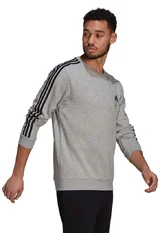 Světle šedé lehká pánská mikina Adidas s logem