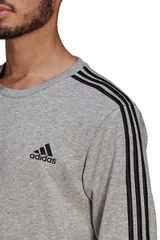 Světle šedé lehká pánská mikina Adidas s logem