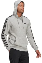 Světle šedá pánská mikina s kapucí Adidas