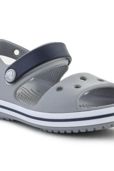 Světle šedé dětské gumové sandály Crocs