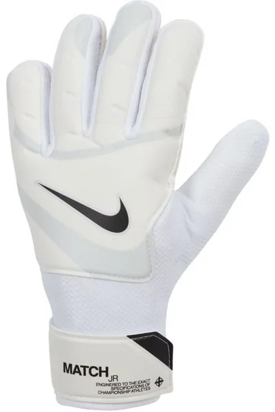 Juniorské bílé brankářské rukavice Nike