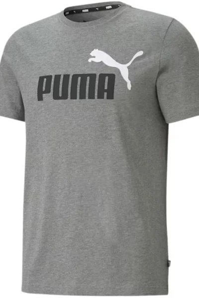 Pánské šedé tričko Puma ESS+ 2 Col Logo T-Shirt