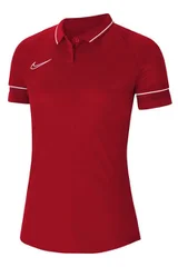 Červené dámské polo tričko Nike s bílými detaily