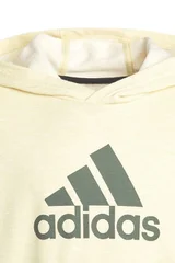 Dětská světlě žlutá mikina Badge of Sport Hoodie  Adidas