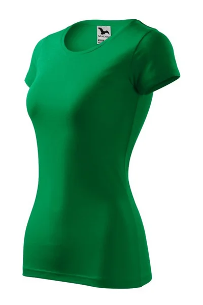 Dámské zelené tričko Slim Fit s bočními švy Malfini