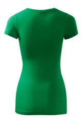 Dámské zelené tričko Slim Fit s bočními švy Malfini