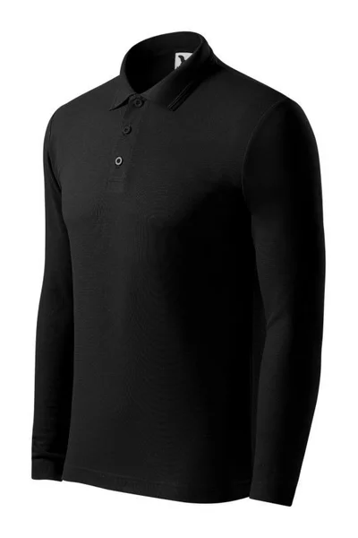 Pánské černé tričko Malfini Pique Polo LS