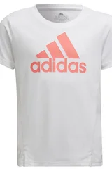 Dívčí tričko s velkým kontrastním logem  Adidas