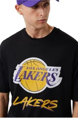 Pánské černé tričko NBA Lakers Script New Era