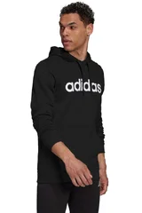 Volnočasová pánská černá mikina s kapucí Adidas