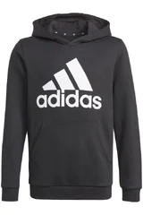 Sportovní dětská černá mikina s kapucí ADIDAS