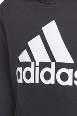 Sportovní dětská černá mikina s kapucí ADIDAS