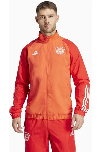 Adidas pánská oranžová fotbalová mikina