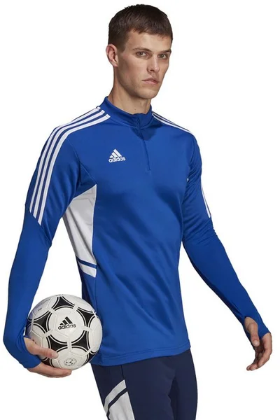 Pánská modrá mikina Adidas Condivo 22 Training 1/2 zip